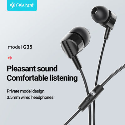 Celebrat G35-WH In-ear Handsfree Headphones with Connector 3.5mm White