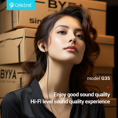 Celebrat G35-WH In-ear Handsfree Headphones with Connector 3.5mm White