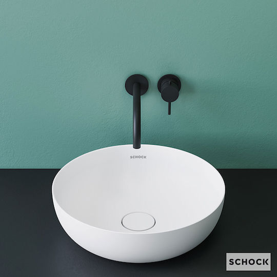 Schock Επικαθήμενος Νιπτήρας Πορσελάνης 39x39cm White Matt