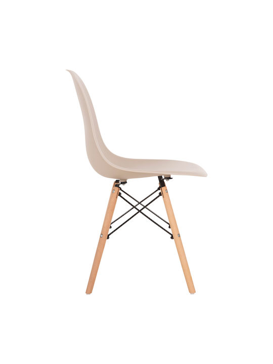 Twist Kitchen Polypropylene Chair Cappuccino 46x50x82cm 4pcs