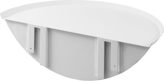 Yamazaki Wall Mounted Bathroom Shelf Metallic 40x22x11.7cm White