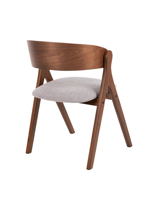 Nekker Dining Room Wooden Armchair Walnut-beige 56x55x78cm