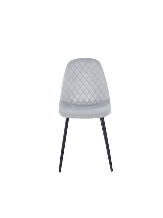 Iris Dining Room Fabric Chair Grey 43x40x84.5cm