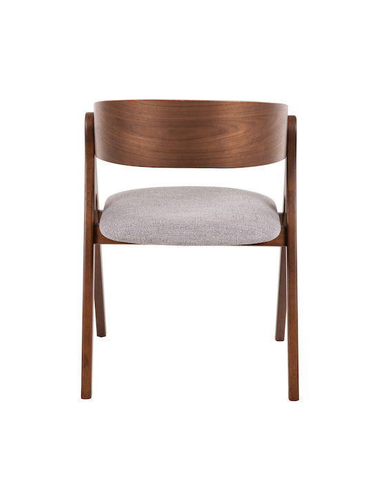 Nekker Stühle Speisesaal Walnut / Grey 1Stück 56x55x78cm