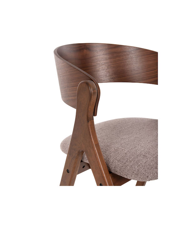 Nekker Stühle Speisesaal Walnut / Grey 1Stück 56x55x78cm