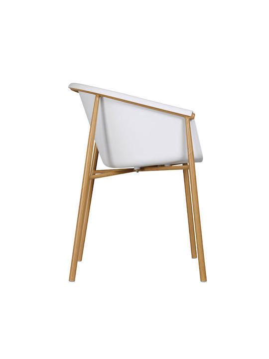 Carina Kitchen Polypropylene Armchair White 57x59x80cm 2pcs