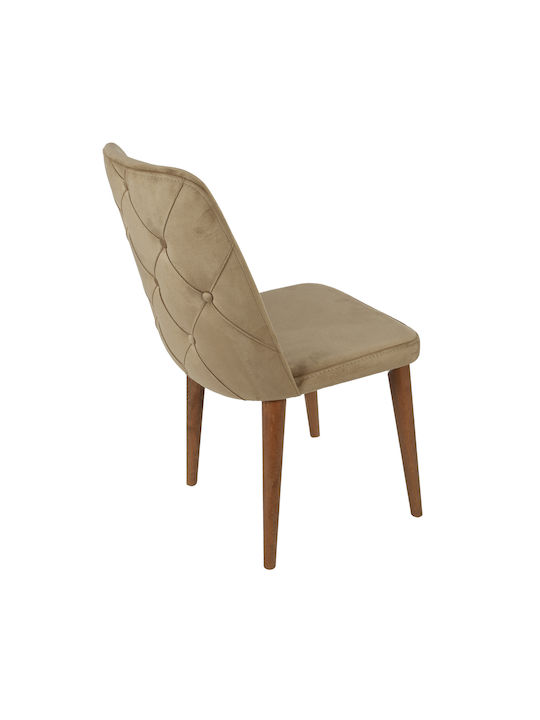 Lotus Scaune Sala de mese Catifelate Nuci 1buc 52x60x90buc