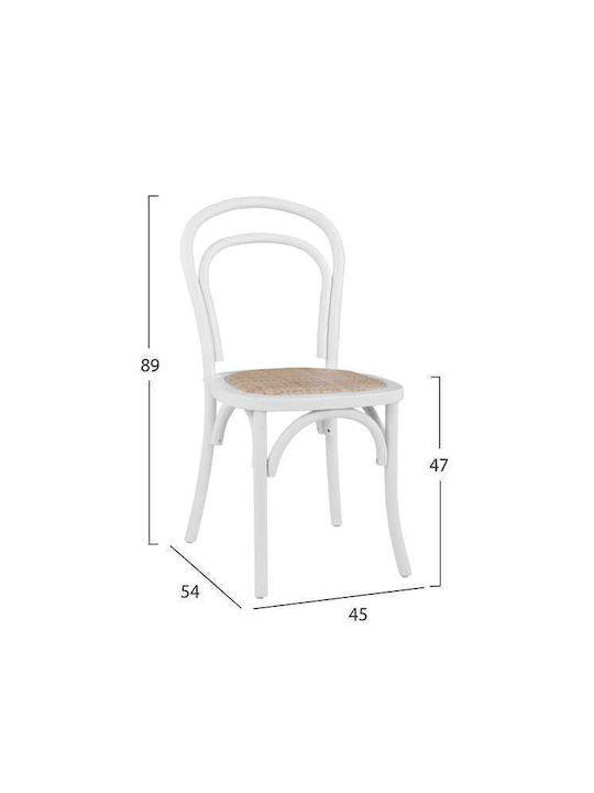 Aliyah Scaune Cafe Lemn Alb 1buc 45x54x89buc