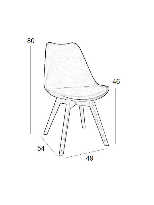 Logan Plus Stühle Speisesaal Weiß 4Stück 58x49x82cm