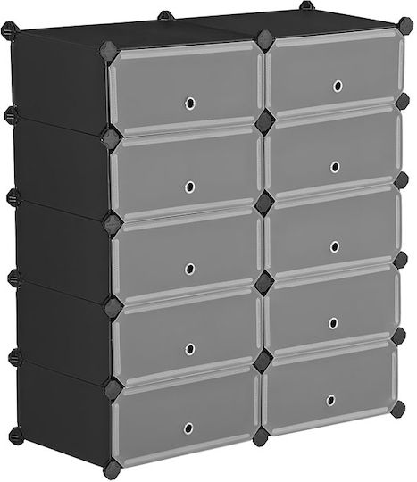 Plastik Schuhschrank 46x31x173cm