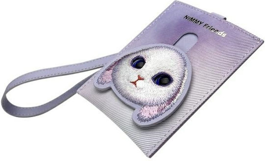 Nimmy Set 3in1 Phone Bag + Wallet + Locator Case Purple Big Eyed Pet 2.0 Rabbit