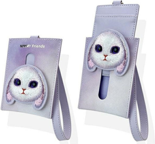 Nimmy Set 3in1 Phone Bag + Wallet + Locator Case Purple Big Eyed Pet 2.0 Rabbit