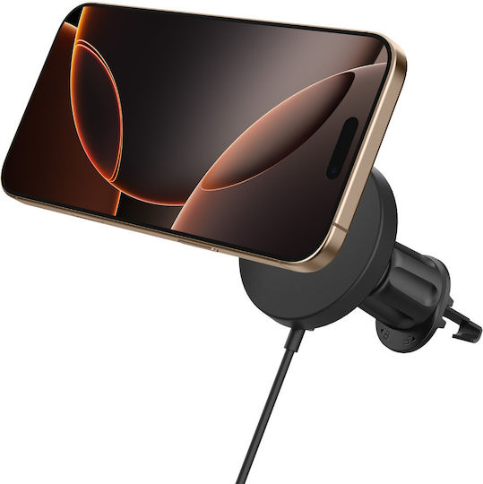 Spigen SGP OneTap Pro 4 Qi2 Suport Auto pentru Telefon cu magnet și Încărcare Wireless MagSafe Neagră