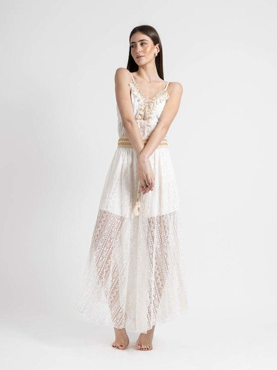 Damen Bluse Baumwolle mit Trägern White