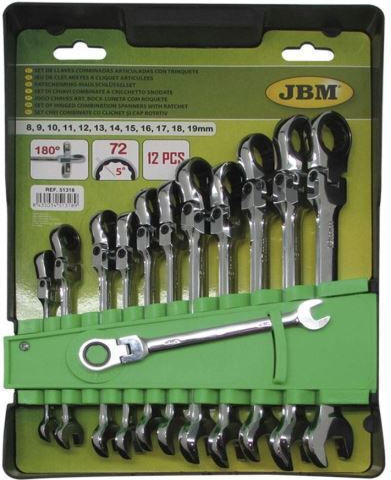 JBM German Polygon Set with Size from 8mm to 19mm 12pcs