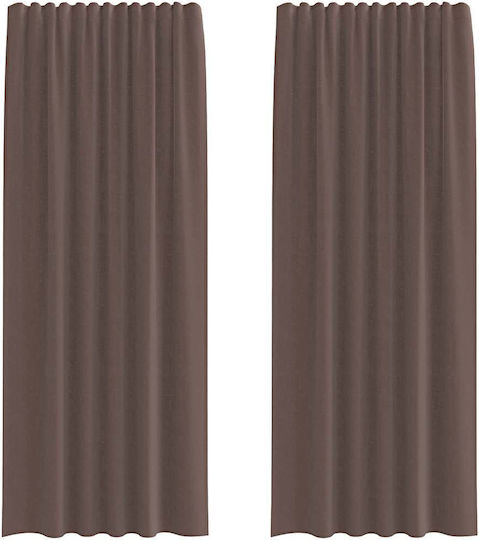 vidaXL Σετ Voile με Τιράντες Καφέ 140x225εκ.