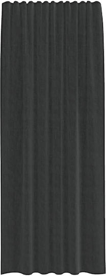 vidaXL Set Vorhänge mit Bleistiftfalten Schwarz 140x245cm