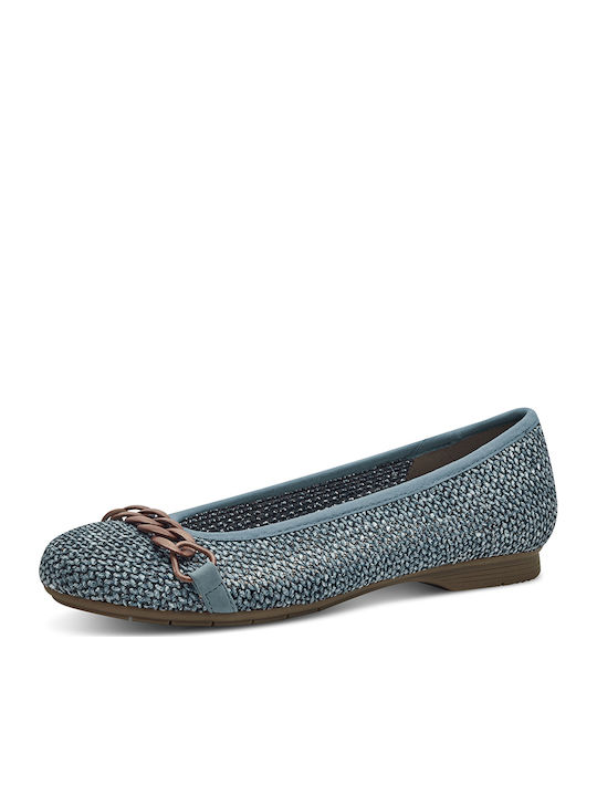 Synthetic Leather Ballerinas Softline Light Blue