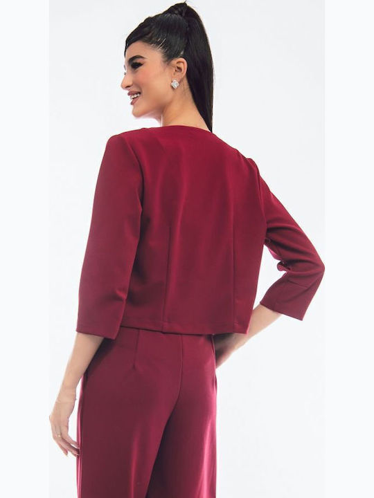 BelleFille Damen Blazer Burgundy