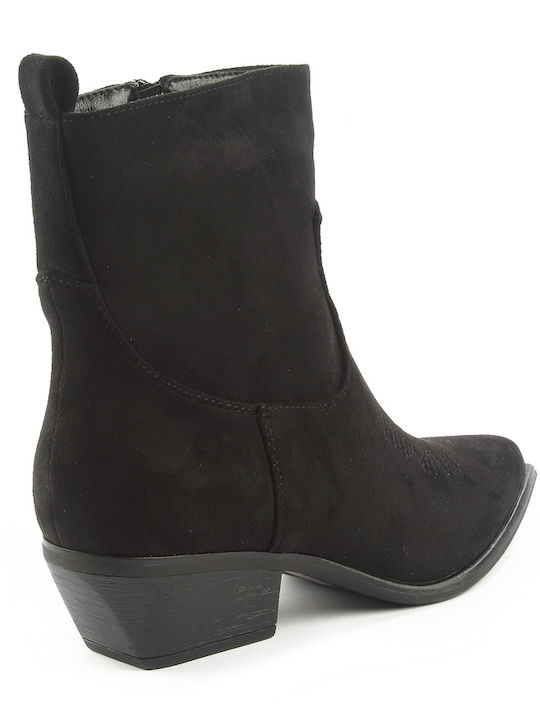 Wildleder Stiefeletten Damen Schwarz