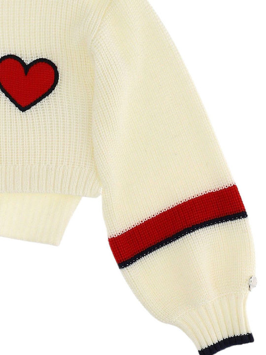 Kinderpullover Langarm Ecru