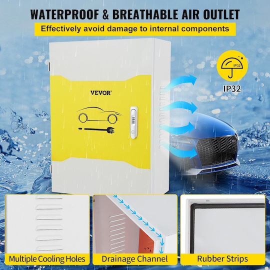 Vevor Ηλεκτρολογικό Κουτί Εξωτερικής Τοποθέτησης σε Γκρι Χρώμα