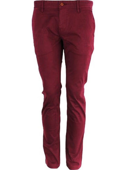 Hose Chino in Schlanker Passform Burgundisch