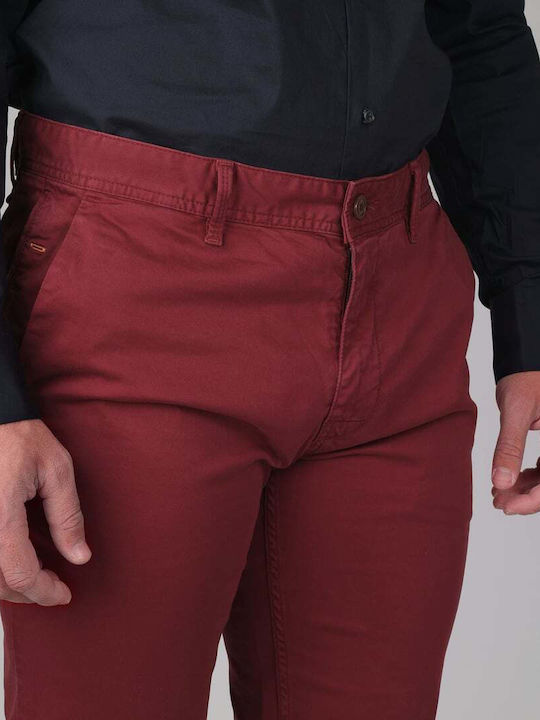 Hose Chino in Schlanker Passform Burgundisch