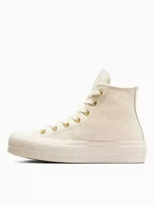 Chuck Taylor All Star Lift Platform Women's Boots Egret Gold