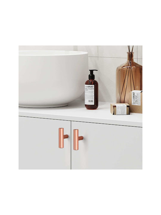 Buton Mobilier din Metal în Culoare Cupru 20buc