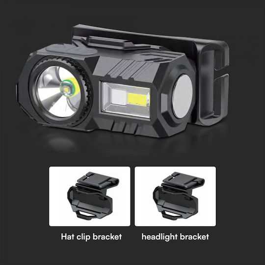 V-TAC Rechargeable Head Flash Light LED IP44 with Maximum Brightness 100lm