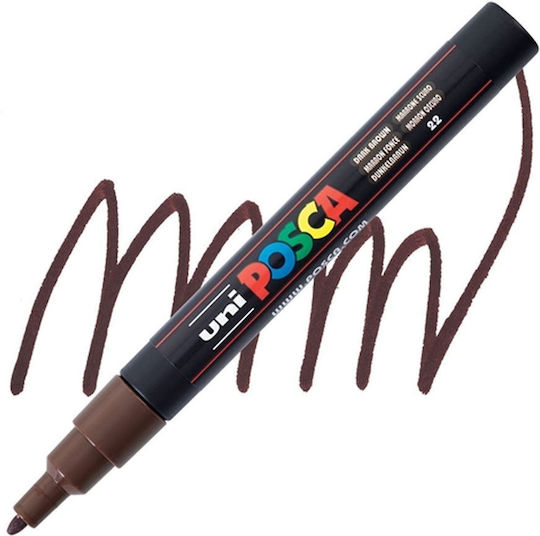 Posca Ακρυλικός Μαρκαδόρος Dark Brown 3mm