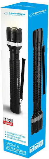 Esperanza Flashlight LED with Maximum Brightness 100lm Black