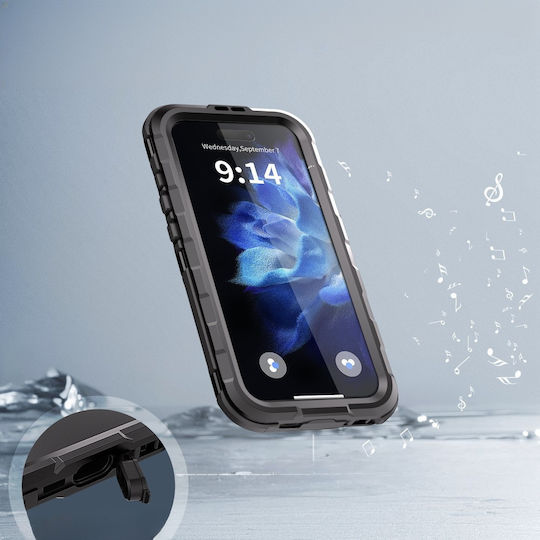 Shellbox Back Cover Πλαστικό / Σιλικόνης 2mm Αδιάβροχο Μαύρο (iPhone 16)