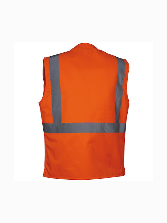 Cofra Seki Safety Vest with Reflective Film Orange V295-0-01