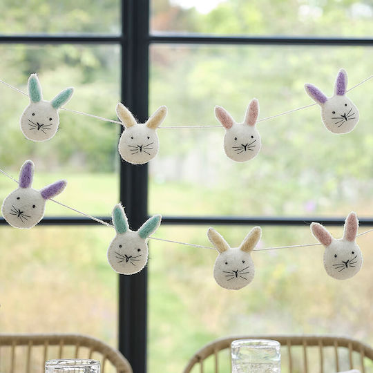 Felt Bunny Garland with Pastel Ears