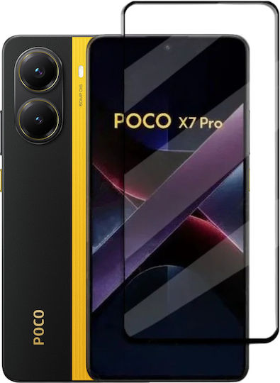 3D 0.3mm Vollkleber Vollflächig gehärtetes Glas Schwarz (Poco X7 Pro)