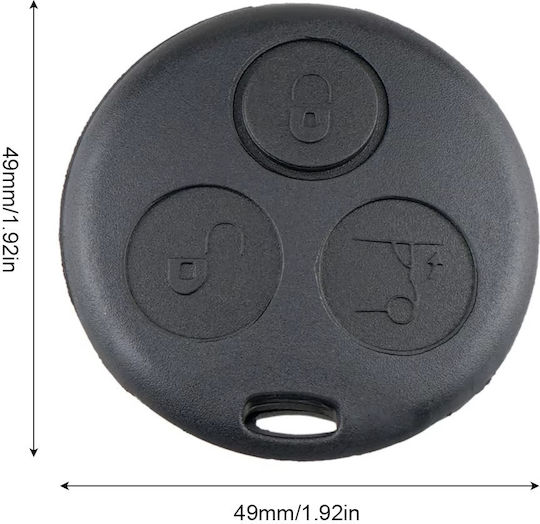 Key Case 3 Buttons Smart Fortwo 450 Forfour 451 Roadster City Coupe Cabrio 199