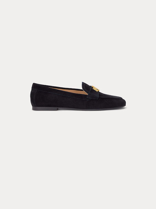 Ralph Lauren Leather Women's Loafers in Black Color