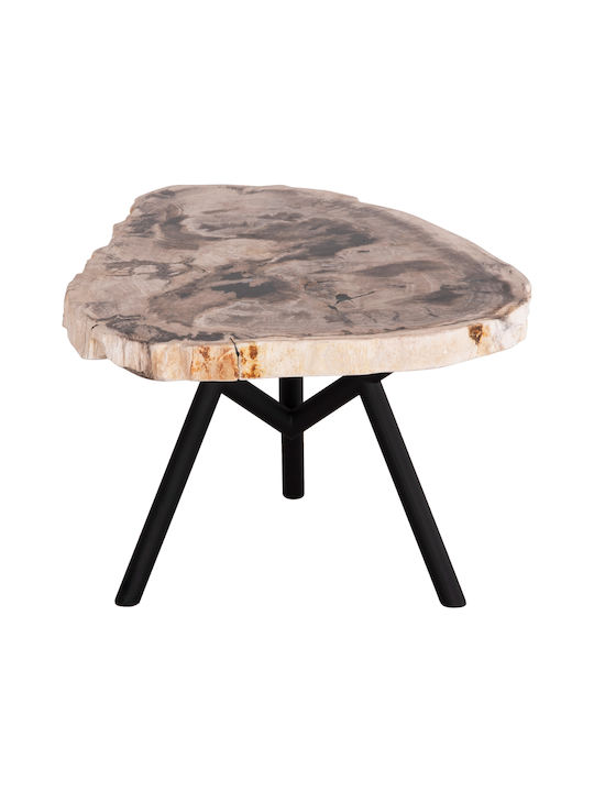 Side Table Saman Made of Solid Wood Black 70x55x40cm