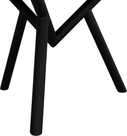 Side Table Saman Made of Solid Wood Black 70x55x40cm