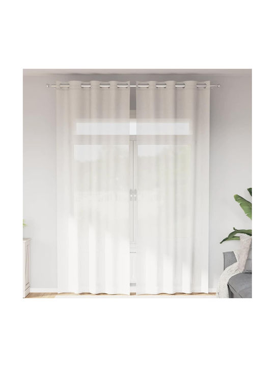 Voile Curtains Eyelets 2 Pieces White White 4102153