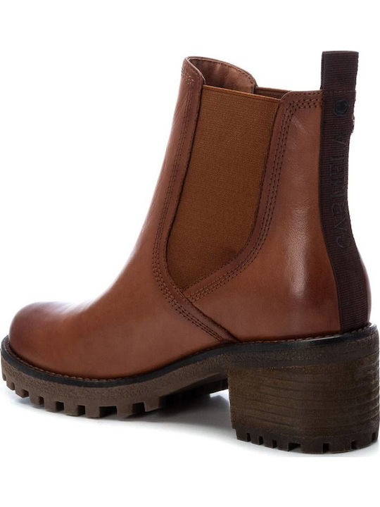Leder Stiefeletten Damen Braun