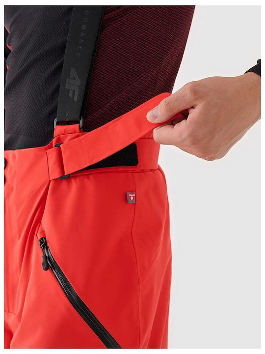 4F 4FWAW24TFTRM0712-62S Men's Trousers for Ski & Snowboard Red