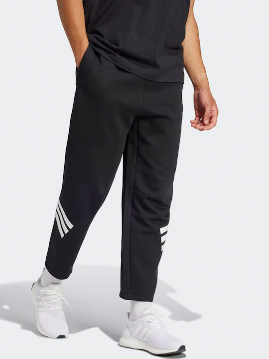 Future Icons 3-stripes Παντελόνι Φόρμας χωρίς Λάστιχο Μαυρο