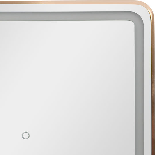 Καθρέπτης Τοίχου Φωτισμό Led Touch Dimmer 70χ50χ3 Εκ Μεταλλική Ροζ Χρυσή Κορνίζα Keskor 95296 Καθρέπτης Τοίχου Φωτισμό Led Touch Dimmer 70χ50χ3 Εκ Μεταλλική Ροζ Χρυσή Κορνίζα Keskor 95296
