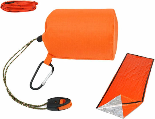 Survival Sleeping Bag Thermal Zola Foldable Orange Waterproof Windproof Material 213x9