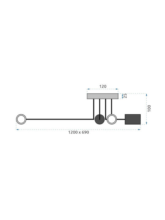 Toolight Ceiling Mount Light