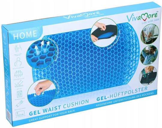 Anatomical Medical Waist Pillow Gel 37x22.5x4cm Blue