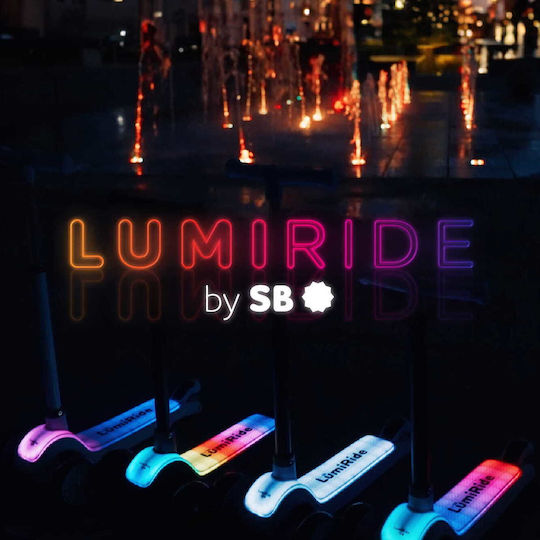 Sun Baby Scuter Copii Pliabil Lumiride 3 Roți Pentru 3+ Ani Albastru Deschis